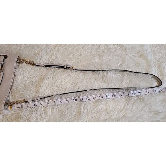 MICHAEL KORS Handbag Crossbody White Ivory Leather Gold Accents Adjustable EUC - Picture 10 of 10